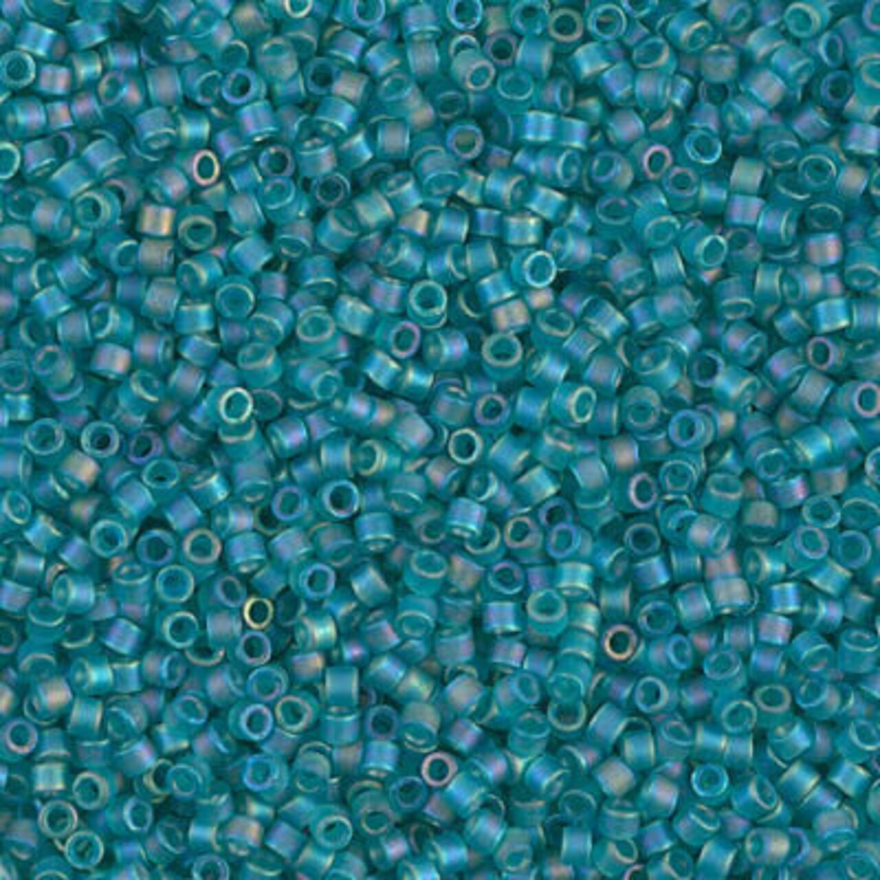 Miyuki Delica Bead 11/0, DB1283, Matte Transparent Caribbean Teal AB, 5 grams